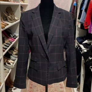 Banana Republic Blazer Navy Blue with pink stipe.